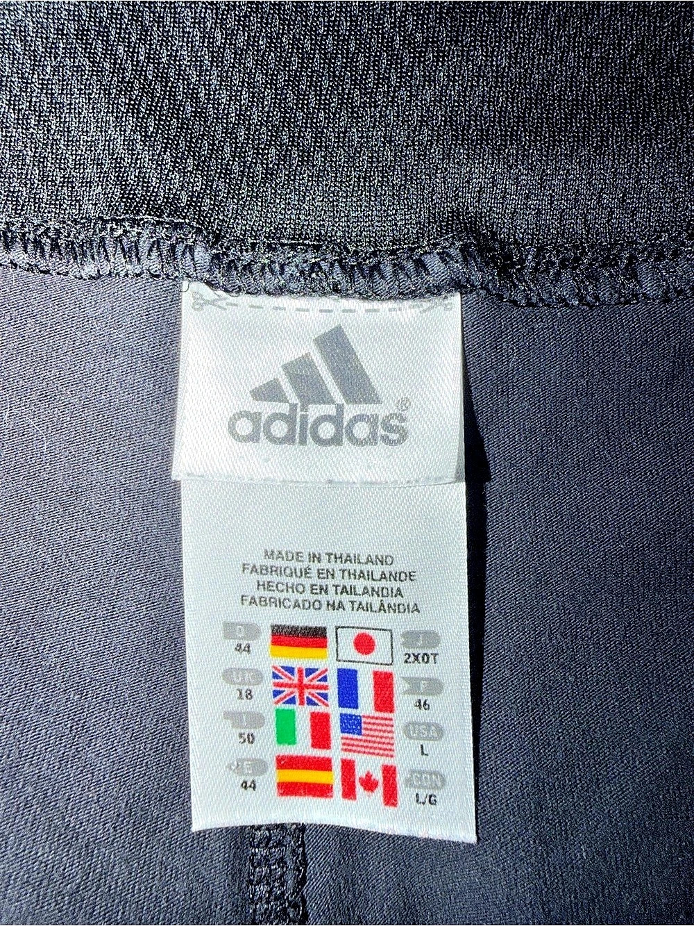 2005 Women’s adidas Black Track Pants with classic  3-line White Stripe ~ Size L - Picture 2 of 8